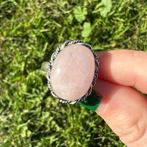 Rose Quartz Size 7.5 Ring
